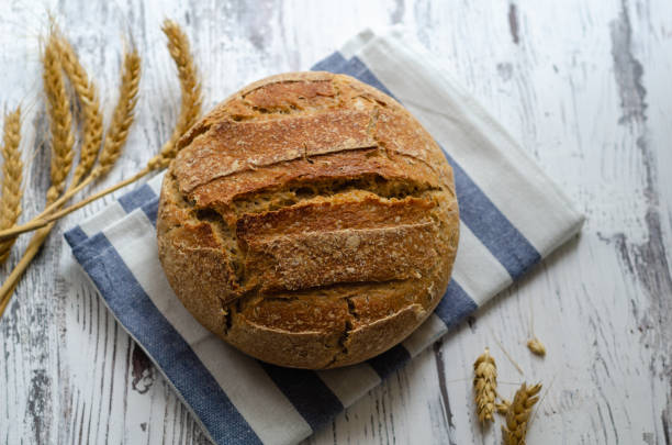 istock Loaf of rustic homemade bread 1212176447