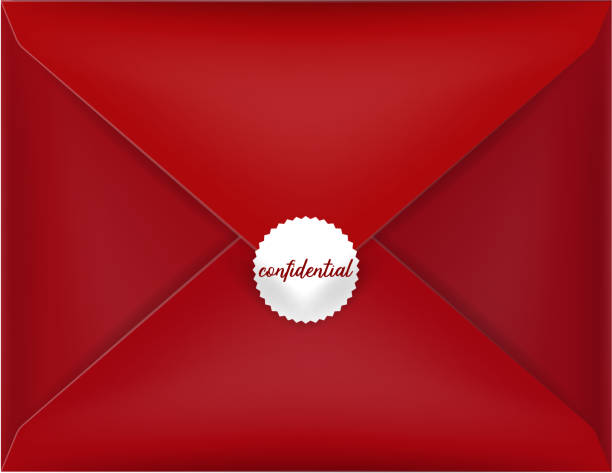 illustrations, cliparts, dessins animés et icônes de belle enveloppe rouge réaliste de vecteur d’illustration, enveloppe rouge isolée avec le sceau rouge confidentiel sur un fond, maquette réaliste - red asia send mail