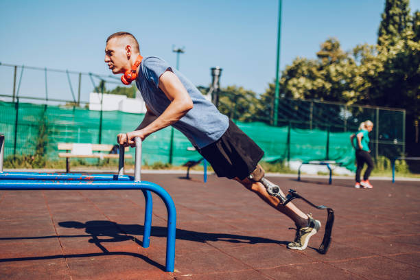 istock Motivated amputee athlete - Disability sport 1212185546