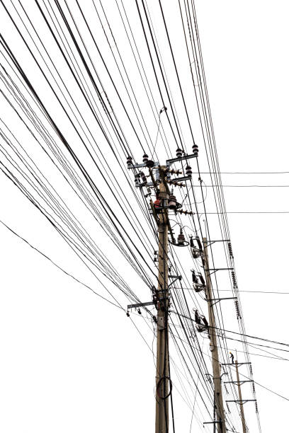 istock A technician climbing on electricity post to fix a problem with safety belt 1212191817