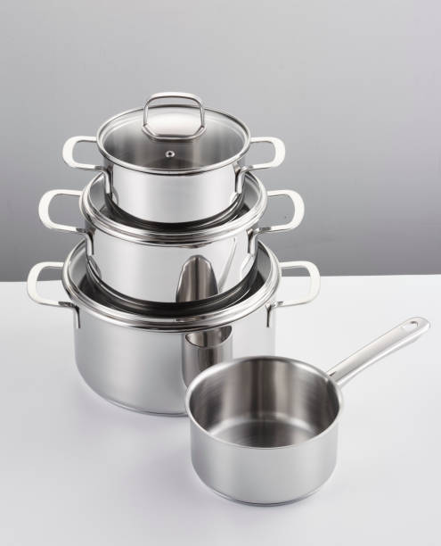 istock saucepan and cookware set on the white background 1212193281