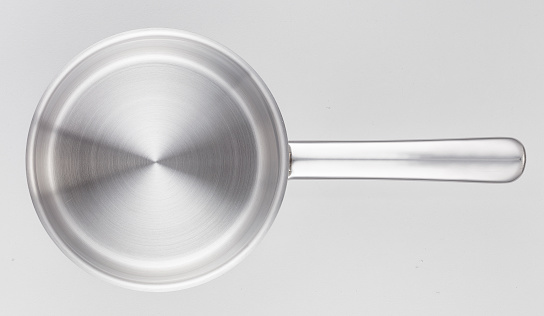 saucepan and cookware set on the white background