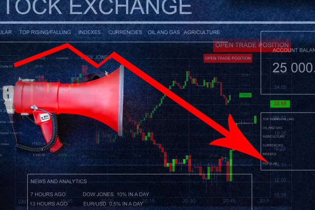 istock Stock index on the computer monitor 1212193414