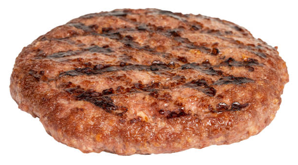 istock grilled burger meat isolated on white background 1212197375
