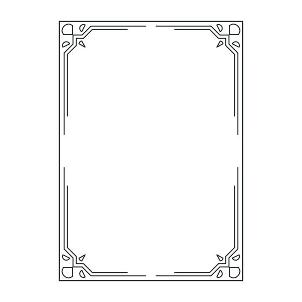 векторное изображение, декоративная декоративная рама, оригинальный дизайн - frame bookplate elegance picture frame stock illustrations