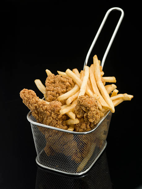 Fried chicken from a fast-food restaurant in Cape Town, South Africa.
