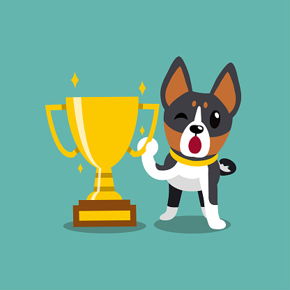 Cartoon Character Basenji Dog With Gold Trophy Cup Award Stock Illustration - Download Image Now - iStock Cartoon Character Basenji Dog With Gold Trophy Cup Award Stock Illustration - Download Image Now - iStock