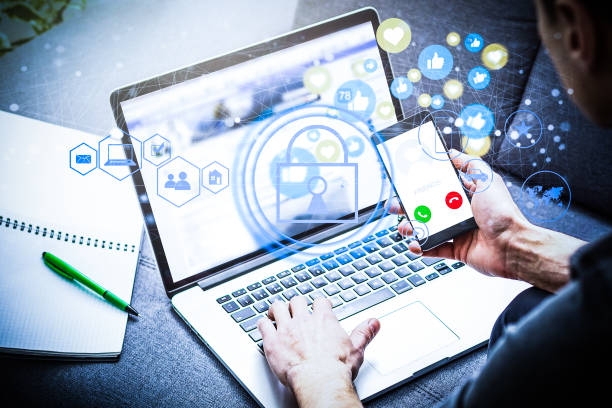 istock business, technology and internet concept - businessman pressing data security button on virtual screens 1212205605