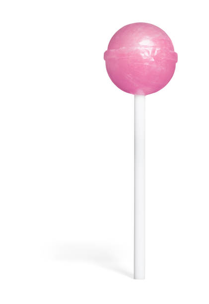 istock Pink lolipop on white with clipping path 1212205742