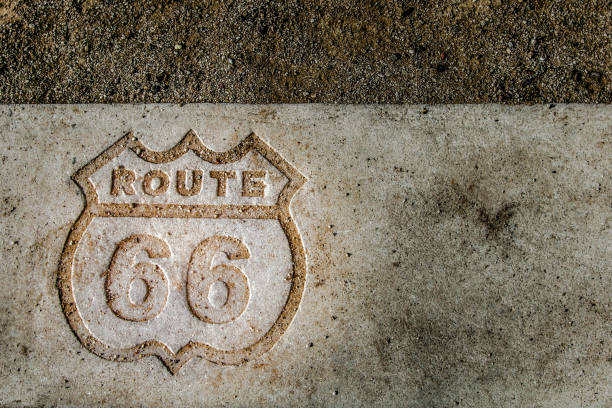 istock Route 66 Marker On Road 1212206969