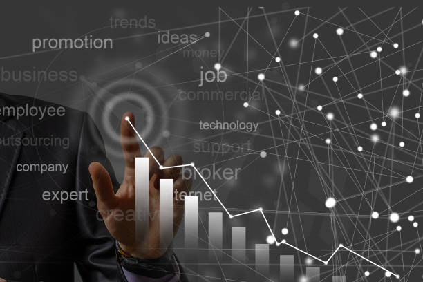 istock Businessman in data management concept 1212207181