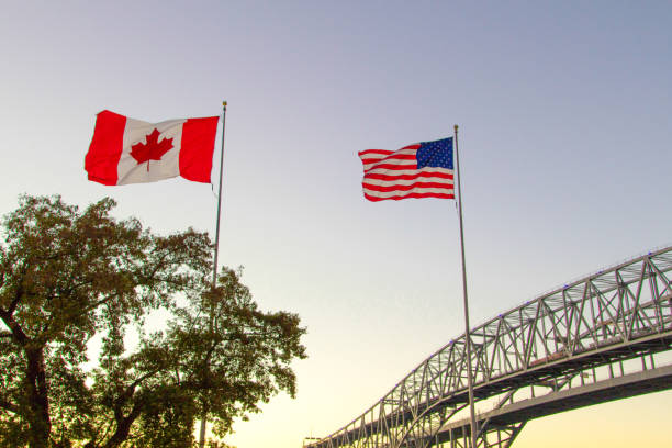 istock International Blue Water Bridge Border Crossing 1212208015
