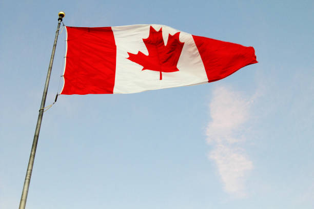 istock Canadian Flag Backgroun 1212208029