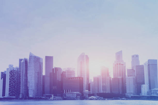 istock skyscrapers in Singapore, modern city architecture 1212209021