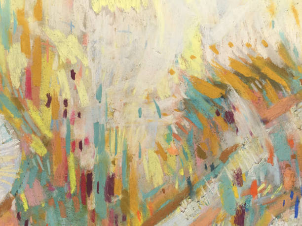 istock Vivid abstract background with natural pastel texture. Artistic light backdrop with colorful crayon textures. 1212209454