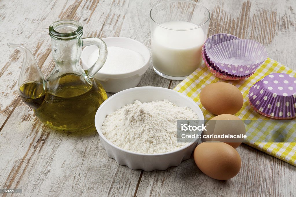 Bollo los ingredientes - Foto de stock de Aceite de oliva libre de derechos