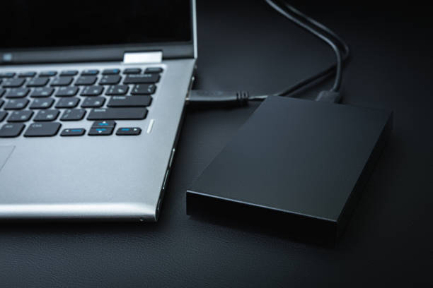 istock An external hard drive connected to the laptop with a usb cable 1212212076