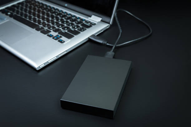 istock An external hard drive  connected to the laptop with a usb cable 1212212093