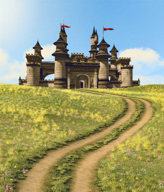 istock Path Leading to a Enchanting Princess Fairy Tale Castle 1212213263
