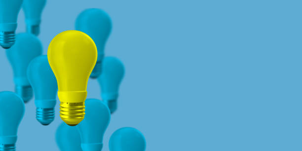 istock Business and ideas concept; monochrome bulbs. 1212217872
