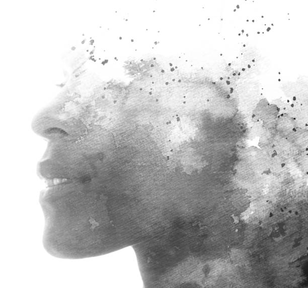 istock Paintography. A portrait combined with a painting 1212219087
