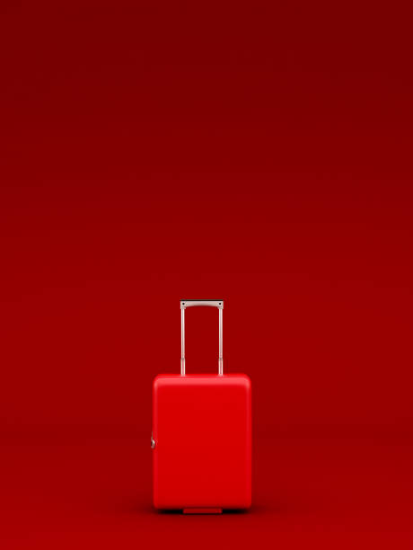 istock copy space of luggage on background,3d illustration,3d rendering 1212219245