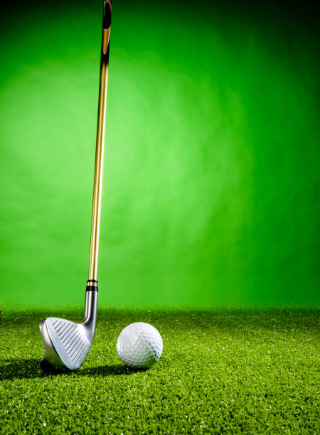 istock Golf club and golf ball on the turf 1212220115