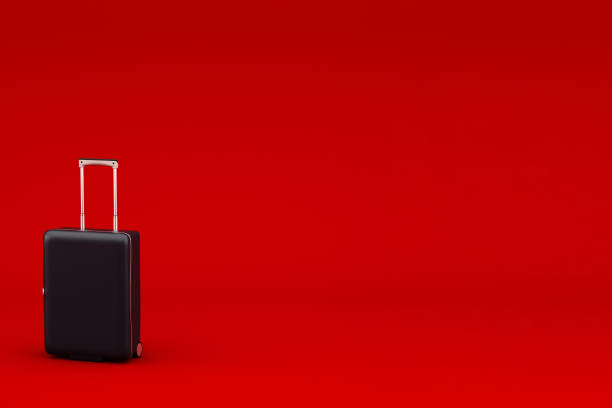istock copy space of luggage on background,3d illustration,3d rendering 1212220120