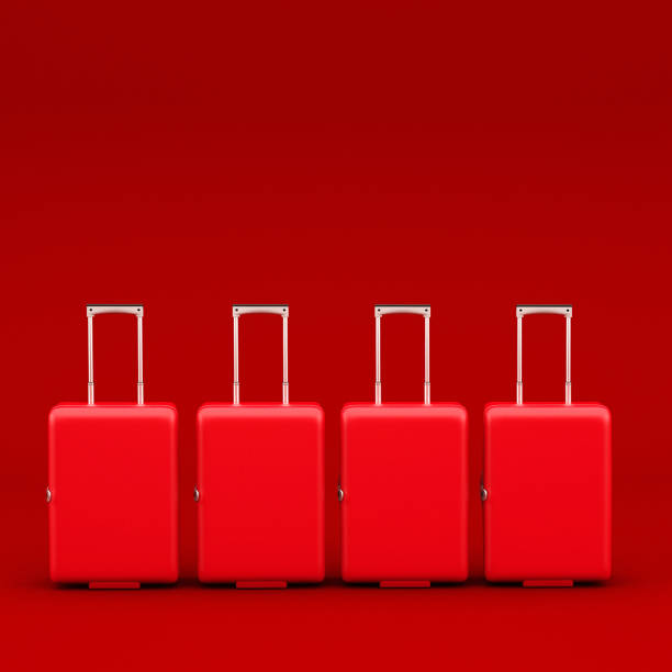 istock copy space of luggage on background,3d illustration,3d rendering 1212220220
