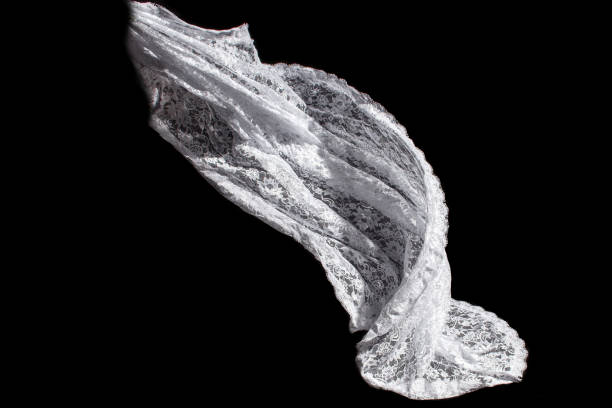 istock Fine Lace Texture wedding white Bridal veils. 1212220432