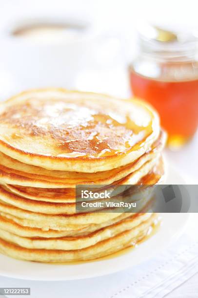 Stack Of Pancakes Stock Photo - Download Image Now - Baked Pastry Item, Breakfast, Color Image