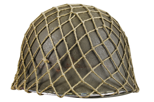 nosotros ejército ww2 período casco con as de picas emblema photo