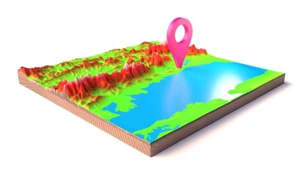 istock 3D illustration of a pin on a 3D map 1212227603