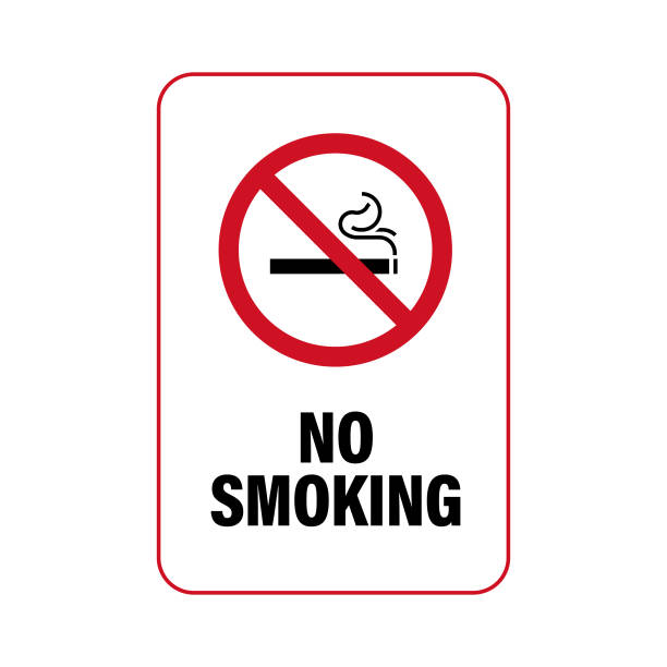 ilustrações, clipart, desenhos animados e ícones de sem sinal de tabagismo - no smoking sign smoking sign cigarette