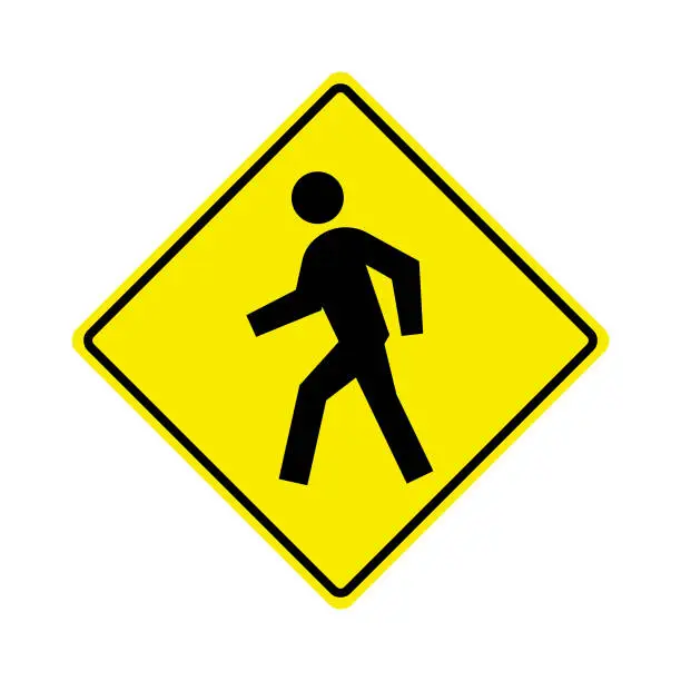 Vector illustration of Pedestrian Crossing Sign
