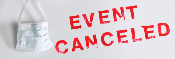 Mouthguard and red text event canceled