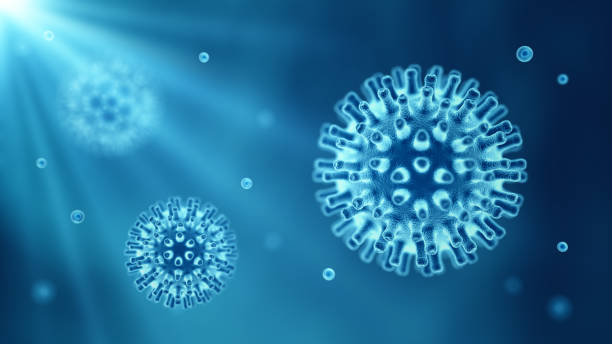 istock Bacterial cell or virus, 3d generated view from microscope. Scientific medical illustration. Coronavirus COVID-19. 1212232862