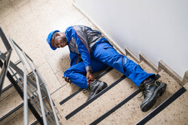 istock Handyman Touching His Injured Leg 1212236091