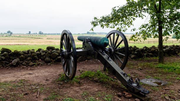 istock A Civil War era cannon is placed behind a stone wall in Gettysburg, PA - image 1212237174