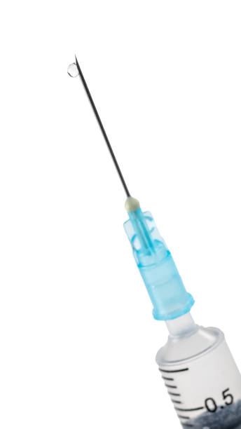 istock Standard design single use syringe isolated on white background 1212238010