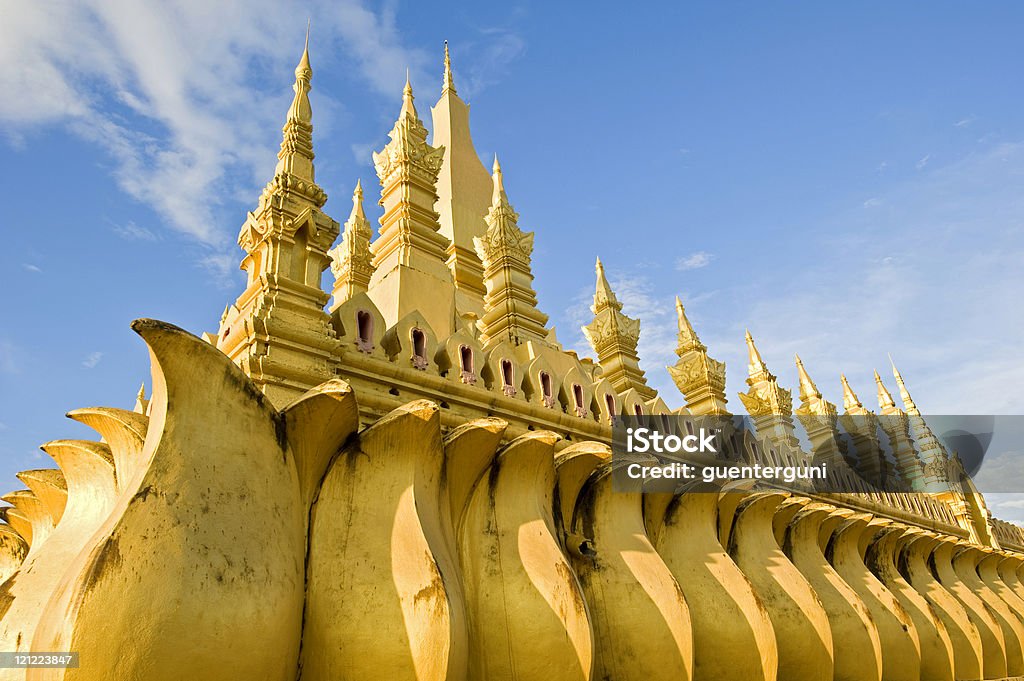 Pha That Luang – the “Golden Stupa” in Laos  Ancient Stock Photo