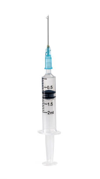 istock Standard design single use syringe isolated on white background 1212238740