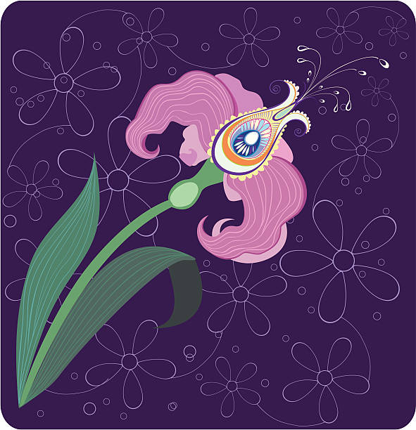 abstract flower vector art illustration