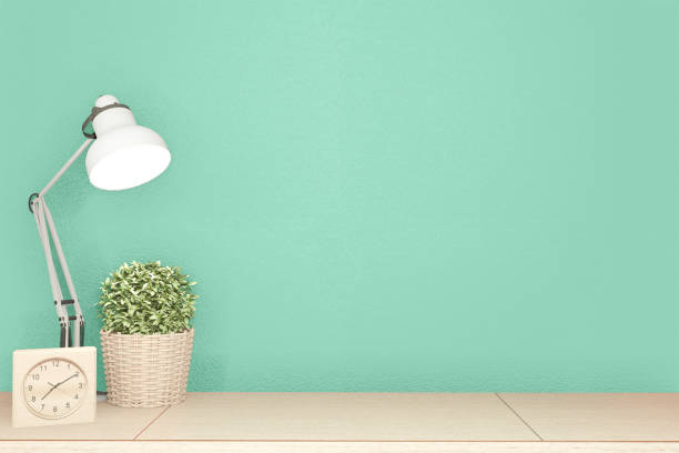 istock interior poster mock up scene top table wooden and white picture for editing. 3D rendering 1212241364