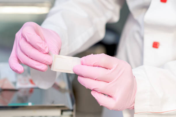 istock Band aid sticky plaster in hands. 1212242629