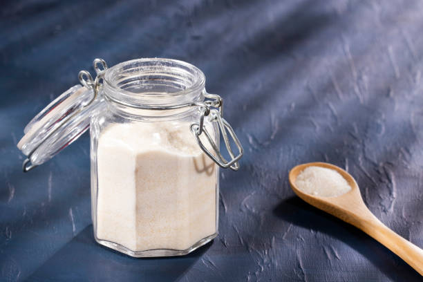 istock Hydrolyzed collagen powder in glass jar 1212248147
