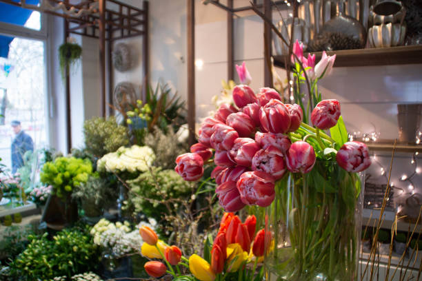 istock Tulips in a flower shop 1212258232