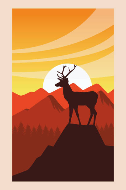 istock beautiful landscape with reindeer scene 1212259195