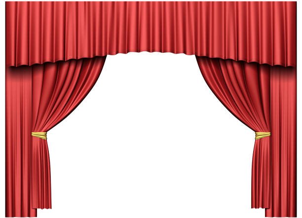 istock Theater curtain. Isolated on white 121226181