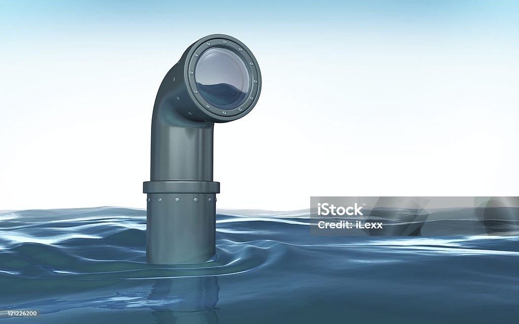 Periskop über dem Wasser - Lizenzfrei Periskop Stock-Foto